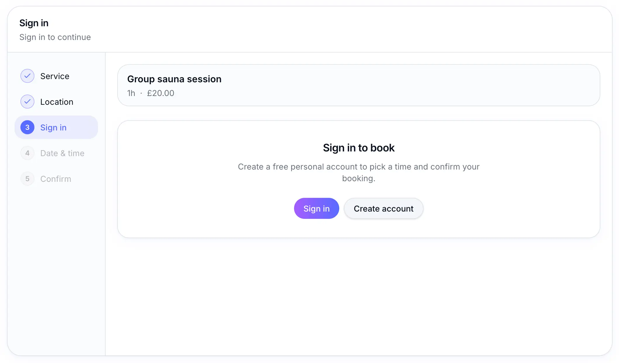 Sign in prompt when joining waitlist